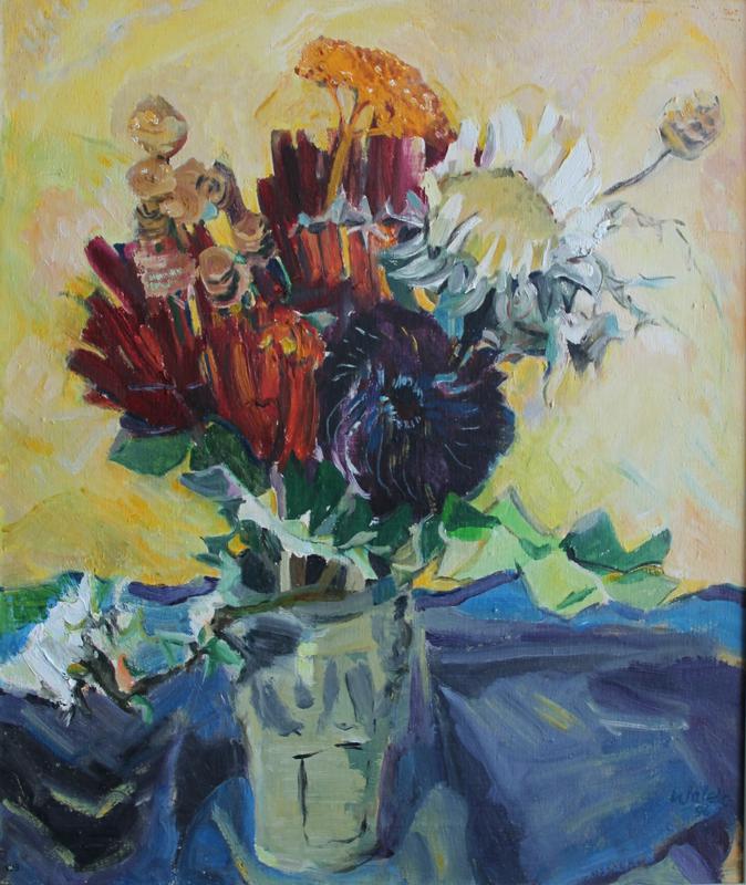 Walek Neumann: "Großer Trockenstrauß" (1996; 61 x 51 cm; Öl auf Leinwand)