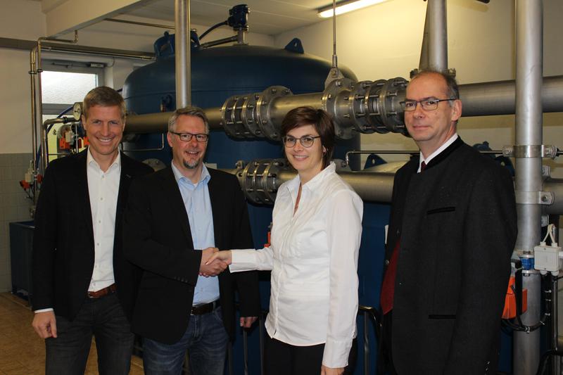 Stefan Eisenmann, Martin Gebhardt, Beate Schilling, Peter Keck (von links)