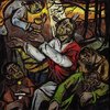 Im Fokus des Gemäldes befindet sich Jesus, der einen Weinkelch von einem Engel entgegennimmt und dabei von Lichtstrahlen angeleuchtet wird. Vor ihm befinden sich 3 traurig und verzweifelt wirkende Personen. Hinter dem geschehen deuten sich karge Bäume unter einem Abendhimmel an.
