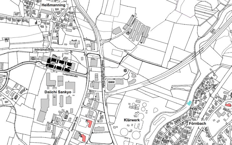 Lageplan Gewerbegebiet Heißmanning