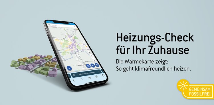 Handy scannt verschieden farbige Häuser