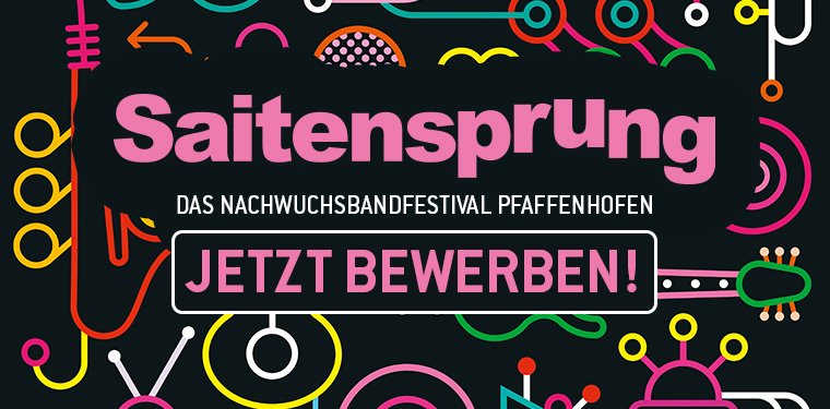 Saitensprung-Logo mit Text "Jetzt bewerben!"